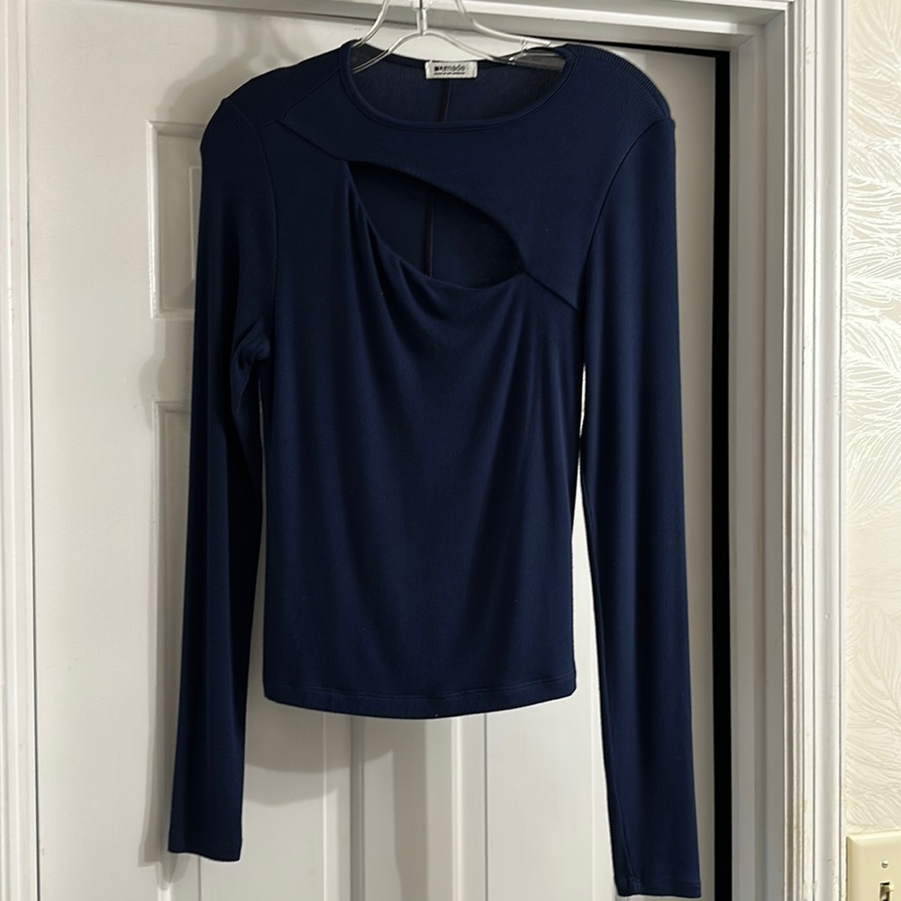 LA Made ribbed navy with cutout